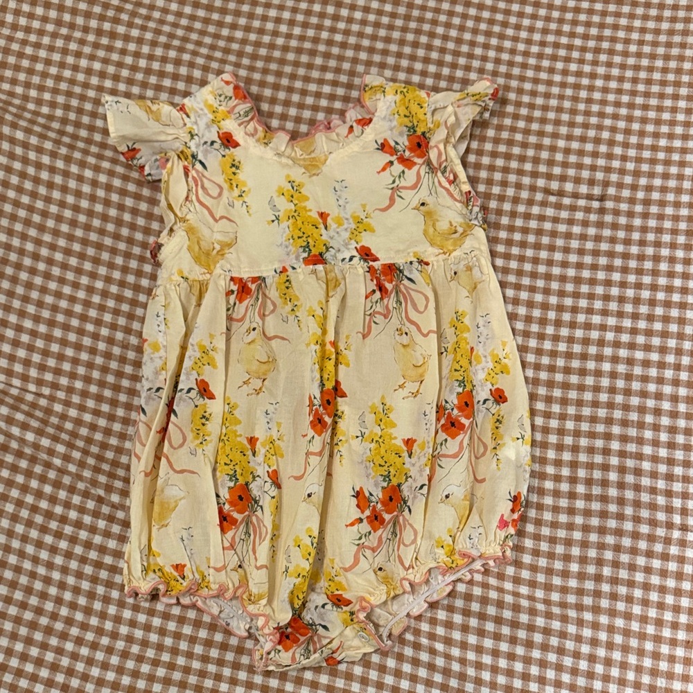 Pink Chicken Floral Chick Ruffle Bubble